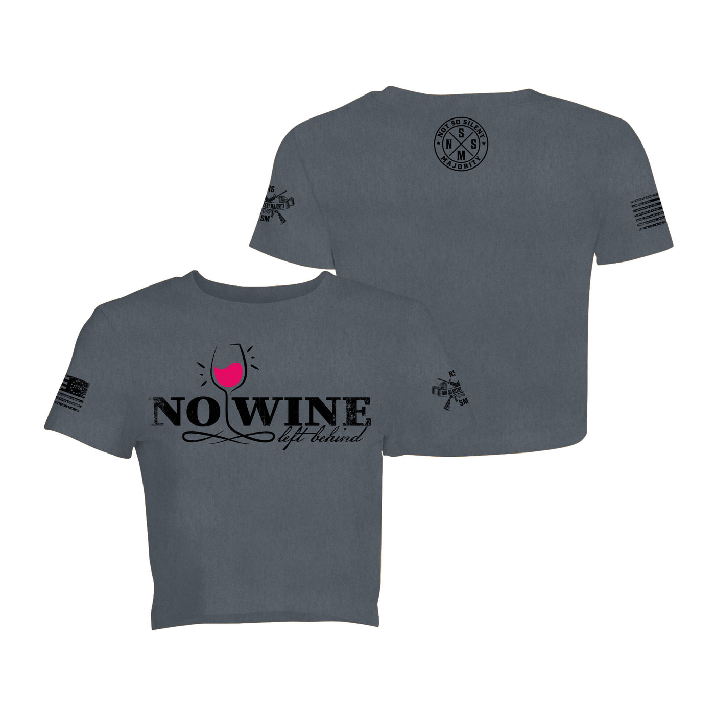 No Wine Left Behind Crop Top