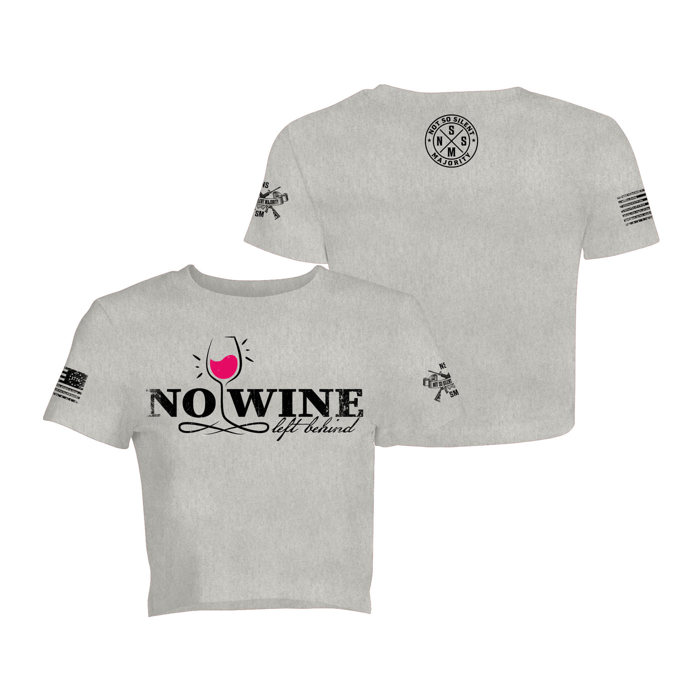 No Wine Left Behind Crop Top